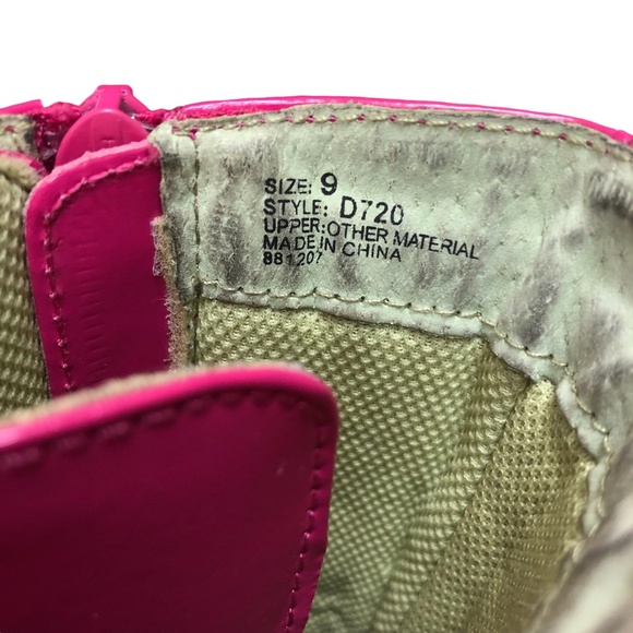 L'Amour Pink Patent Boots 9 - Picture 8 of 8